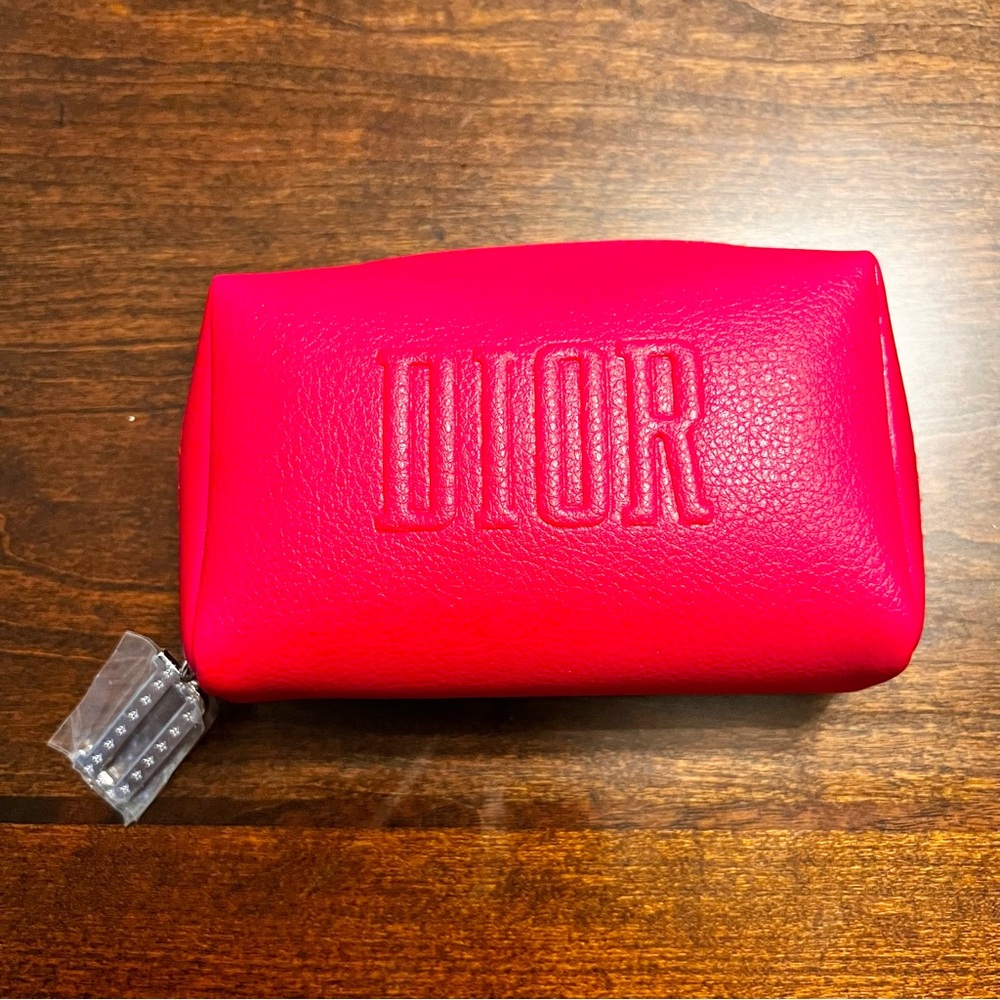 Dior Bold Red Leather Pouch